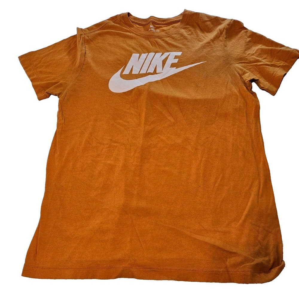 Nike The Nike T-Shirt Big Swoosh Short Sleeve Mustard Yellow T-Shirt SZ M Casual